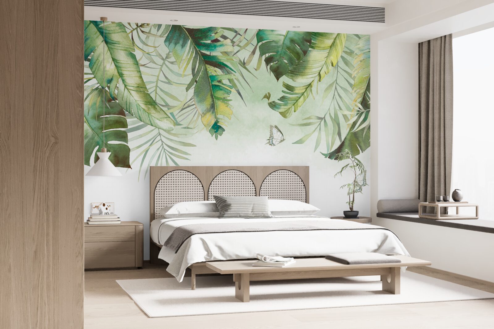 Fototapeta Lepidoptera medzi tropickými listami