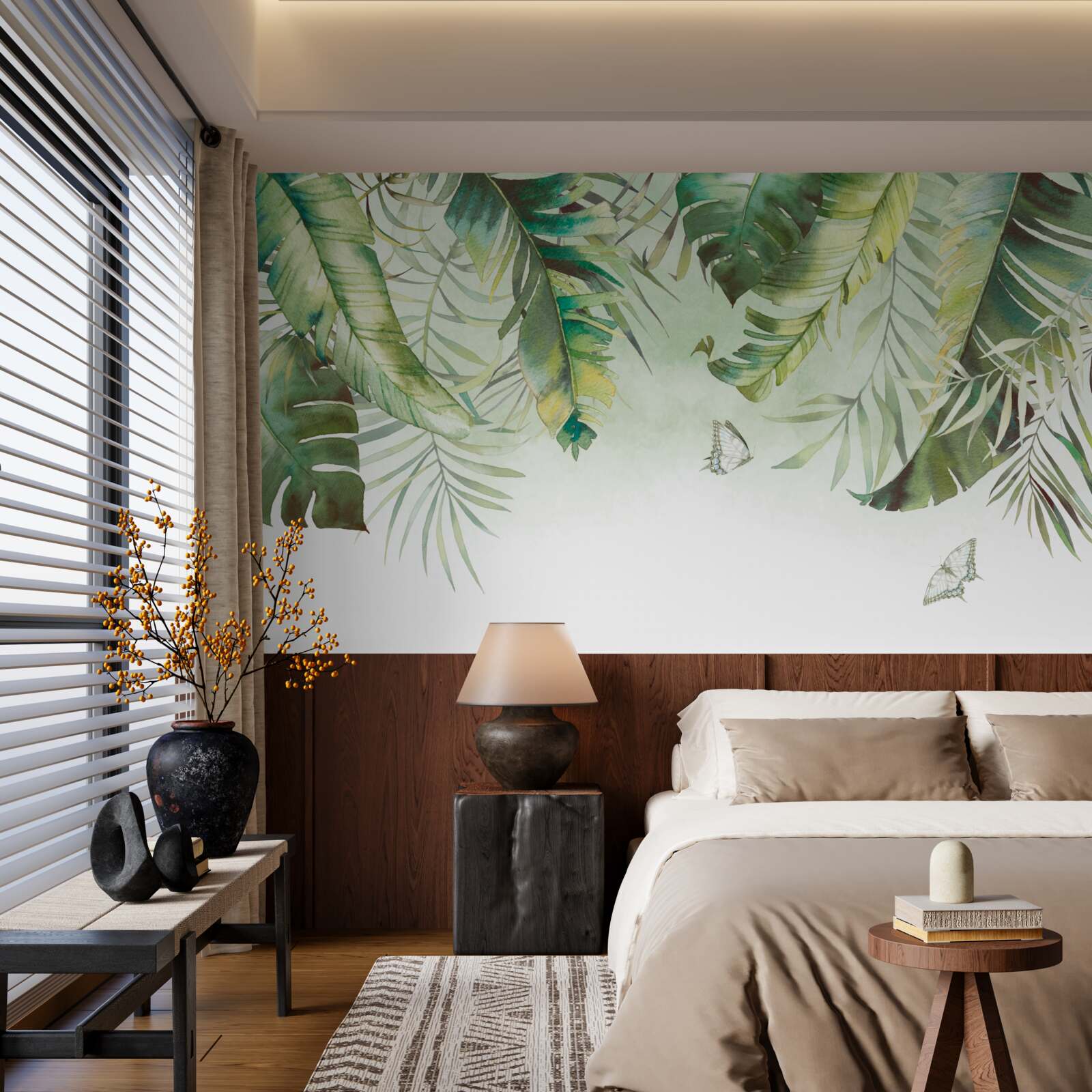 Fototapeta Lepidoptera medzi tropickými listami