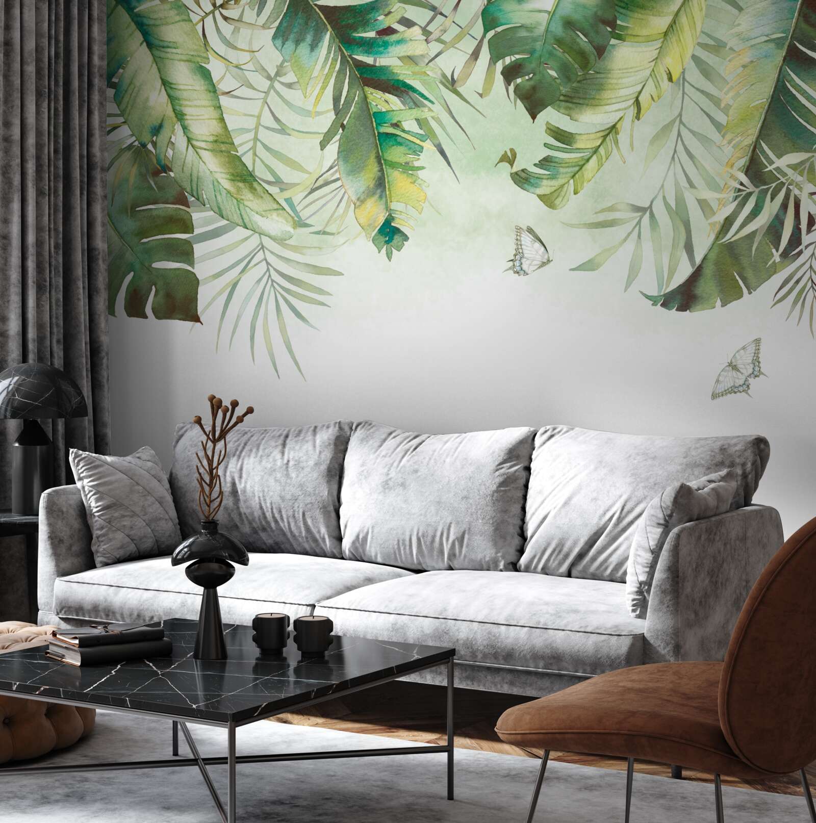 Fototapeta Lepidoptera medzi tropickými listami