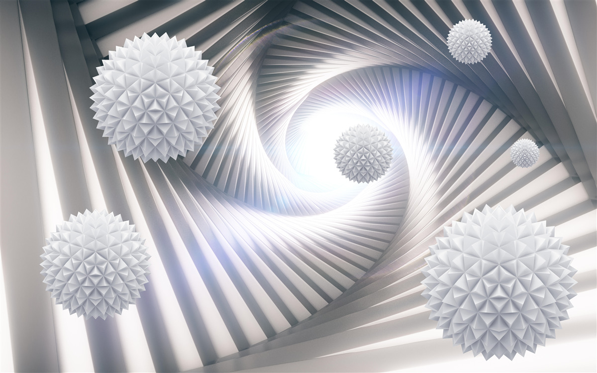 Fototapeta biele gule a abstraktné špirály