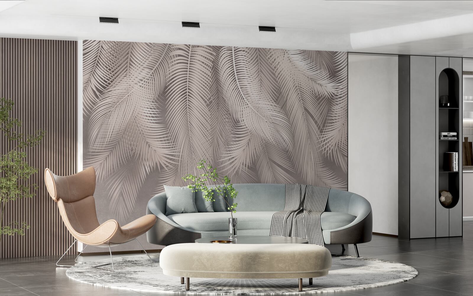 Fototapeta perie mäkké, hladko spustené