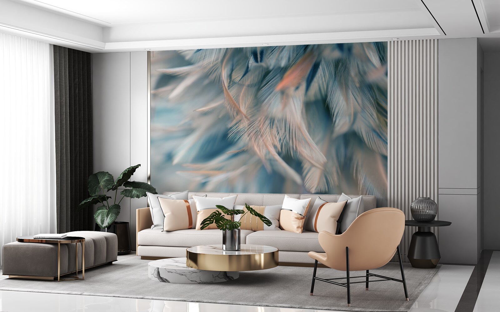 Fototapeta mäkké pozadie vyrobené z rôznych pierok