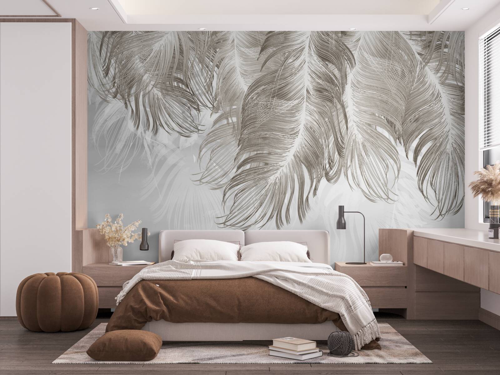 Fototapeta perie visiace vo vzduchu nižšie