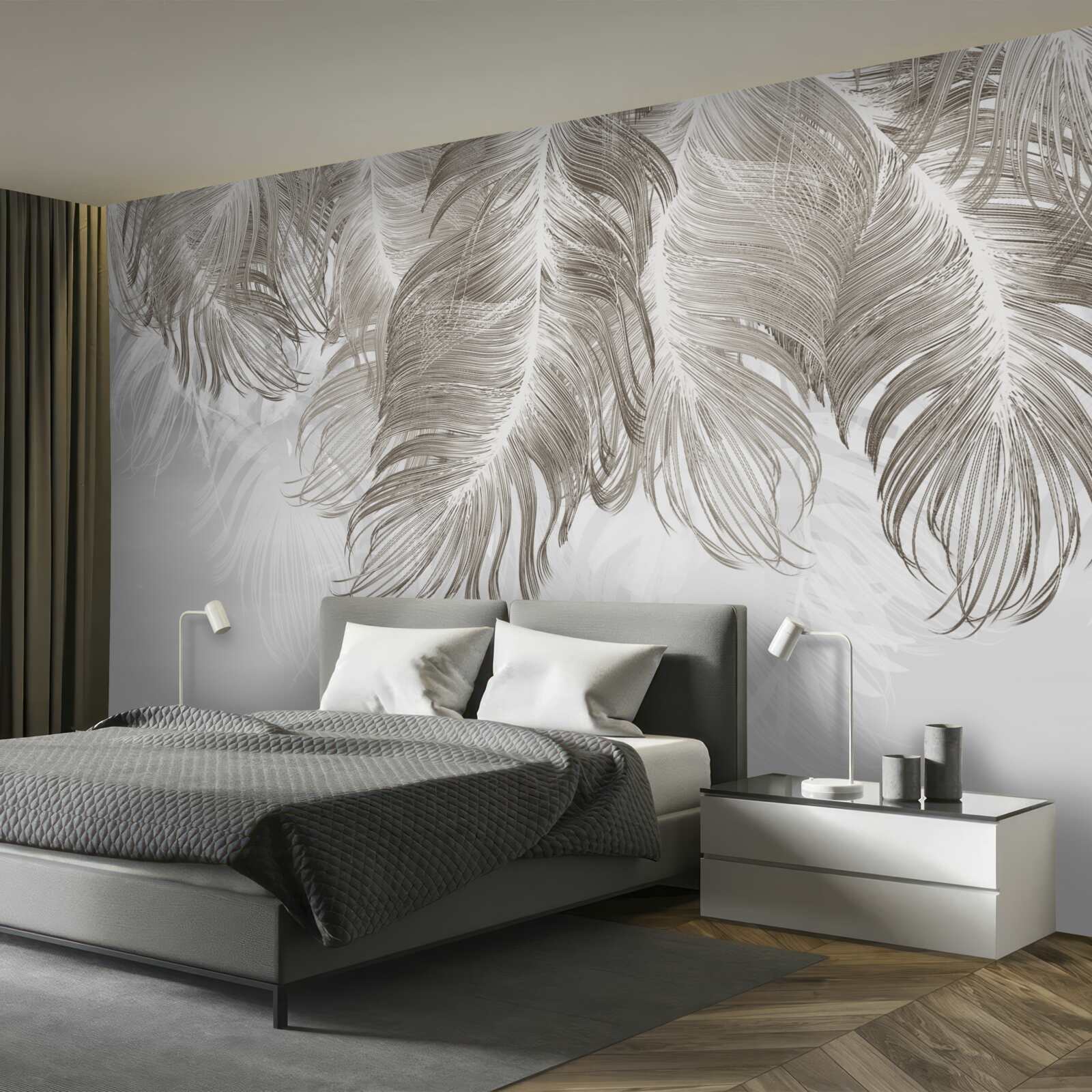 Fototapeta perie visiace vo vzduchu nižšie