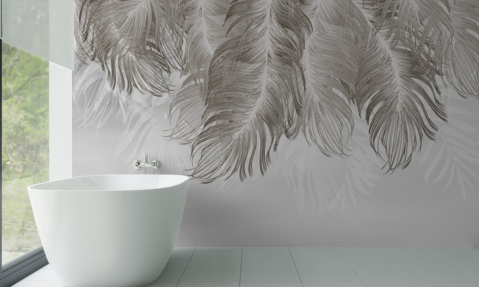 Fototapeta perie visiace vo vzduchu nižšie