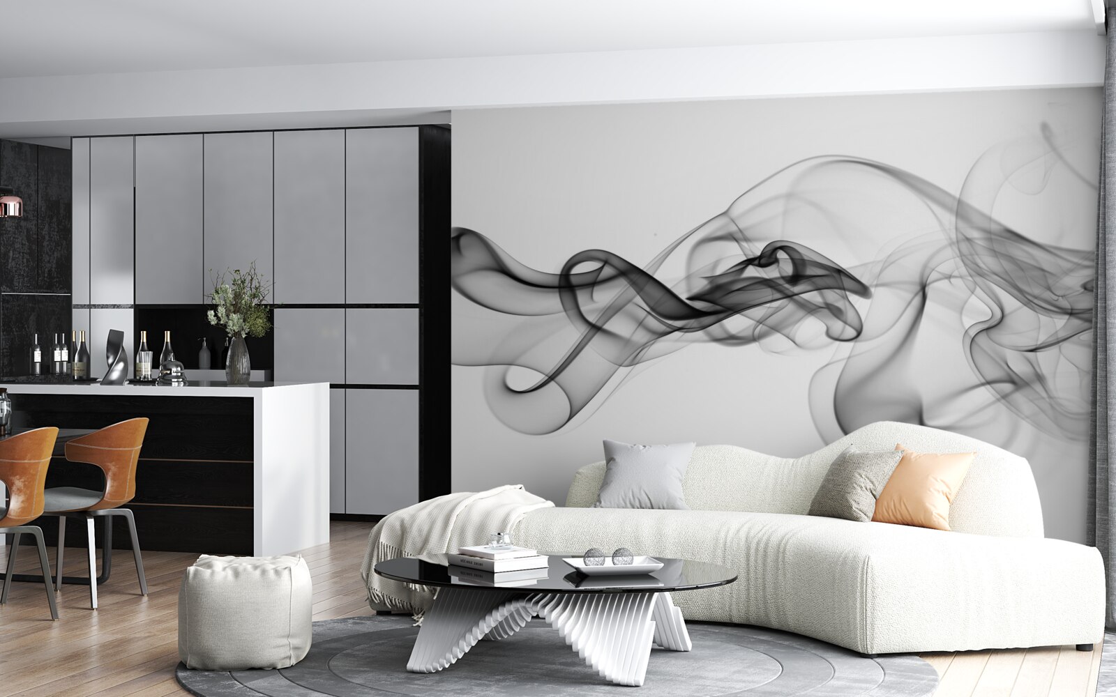 Fototapeta abstrakcia čierneho dymu