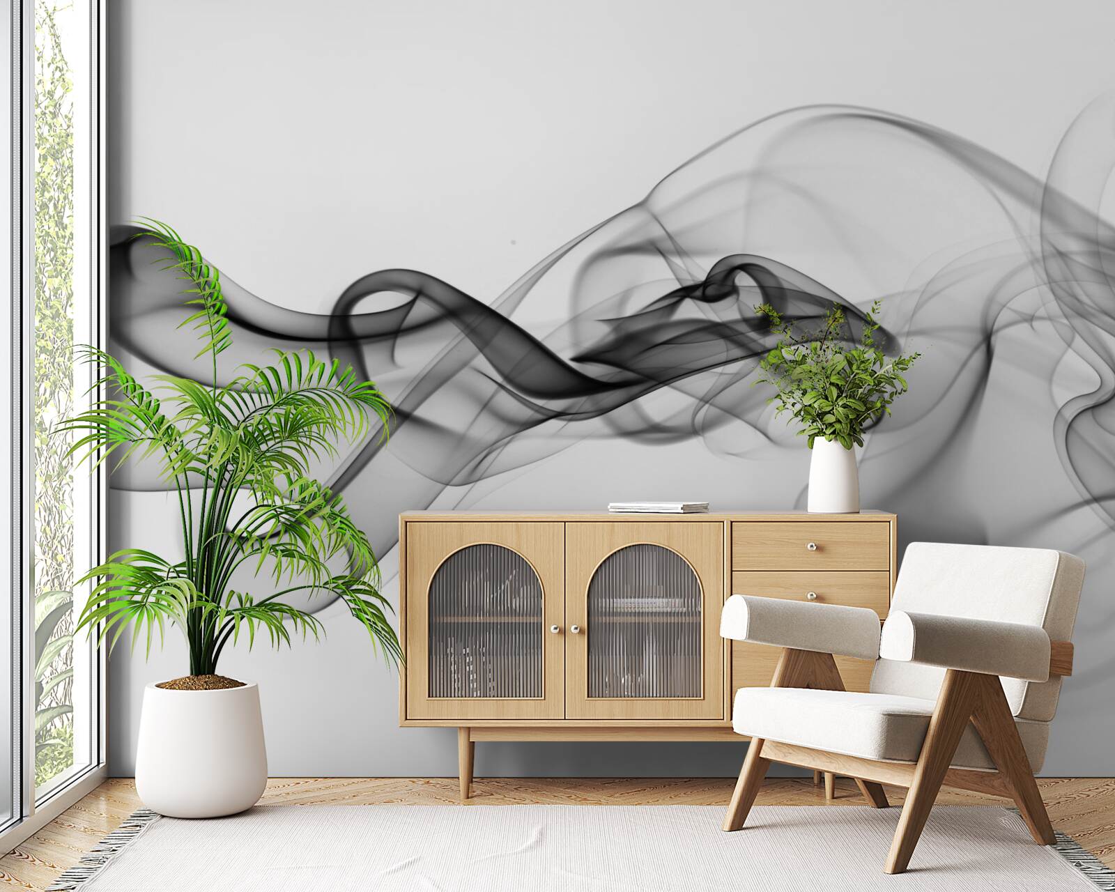 Fototapeta abstrakcia čierneho dymu