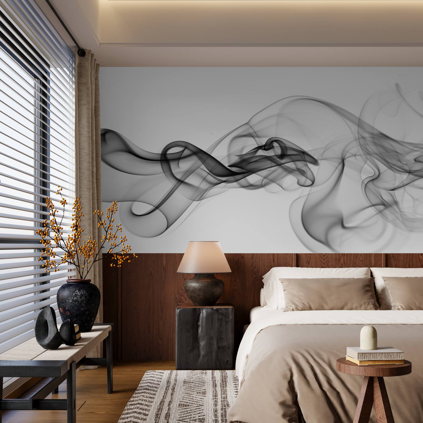 Fototapeta abstrakcia čierneho dymu