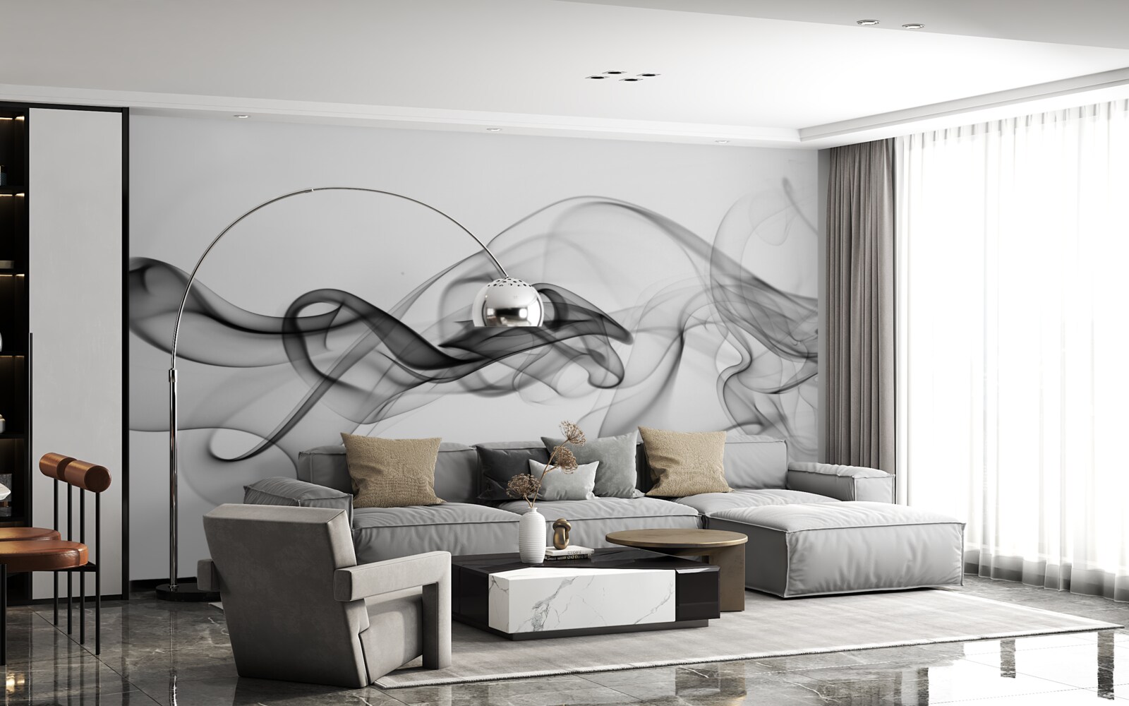 Fototapeta abstrakcia čierneho dymu