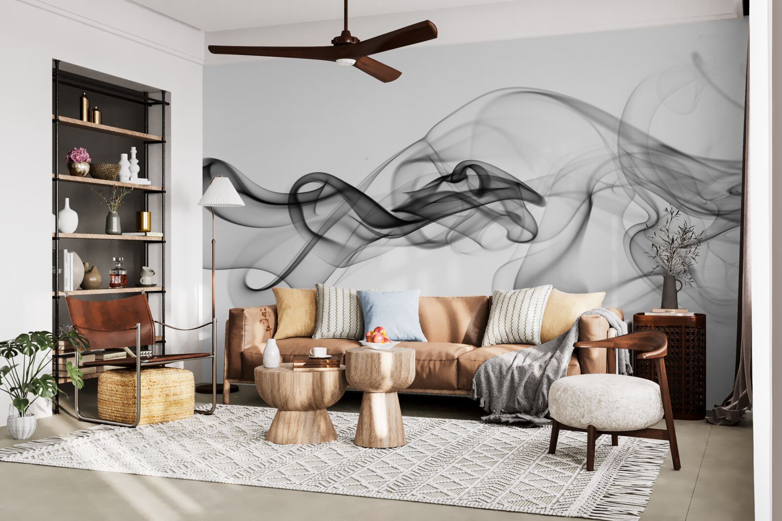 Fototapeta abstrakcia čierneho dymu