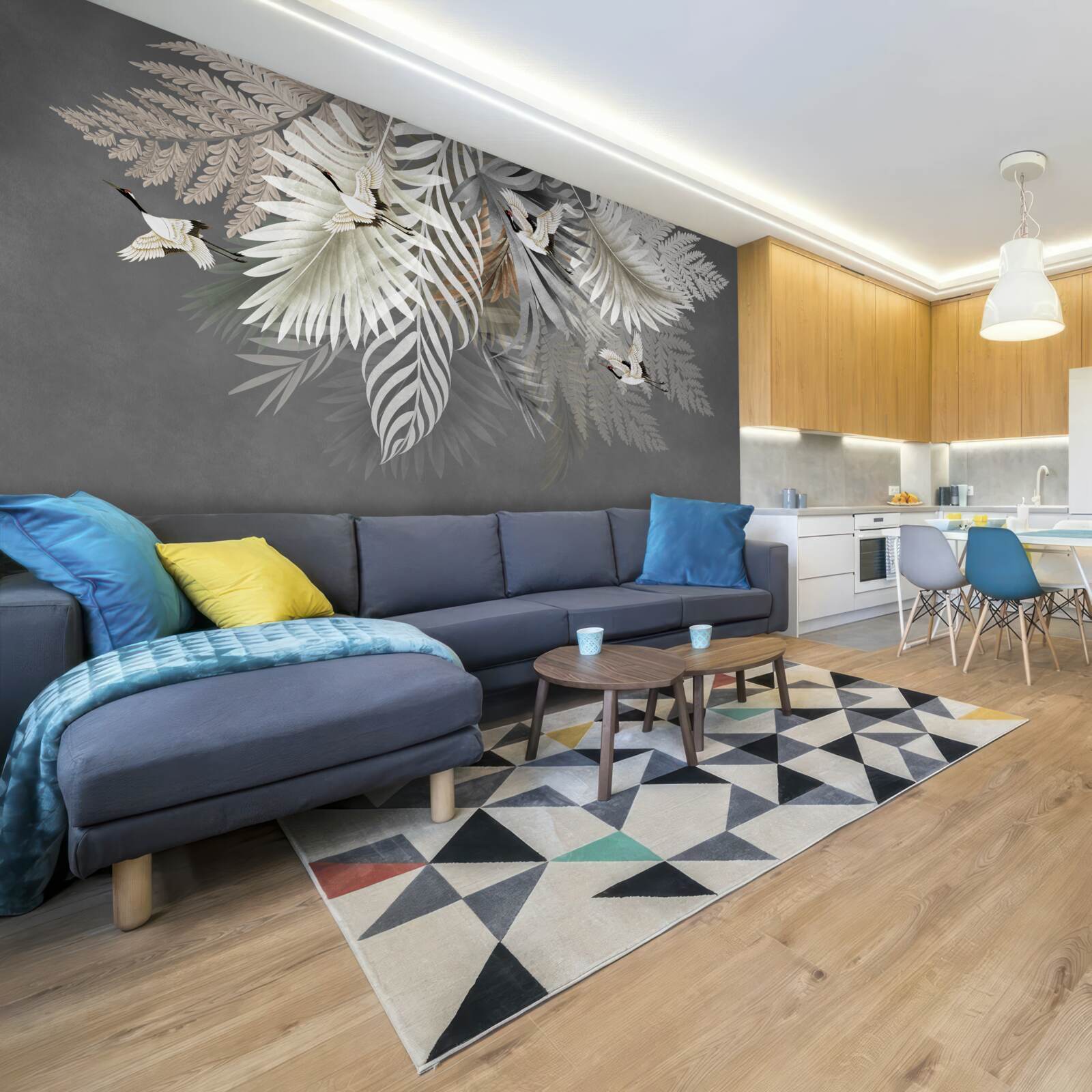 Fototapeta obrovské listy a pernaté tvory