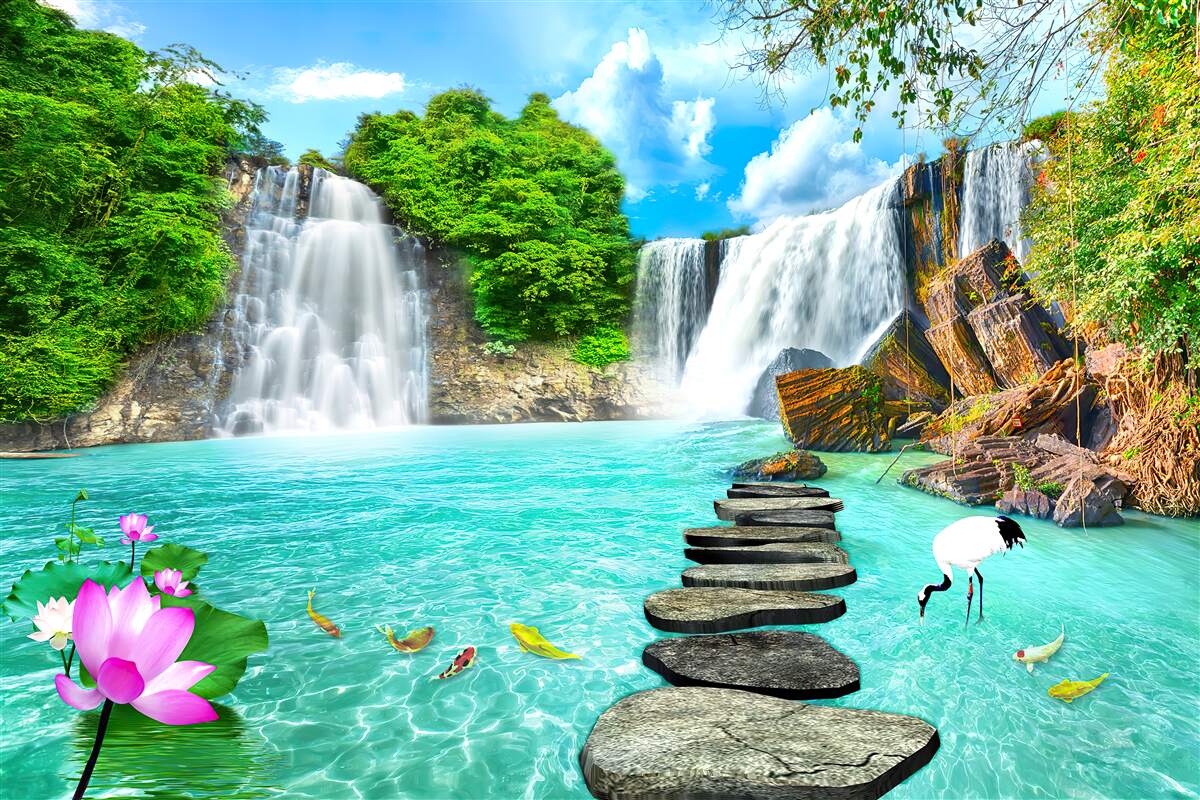 Fototapeta neskutočne krásne vodopády