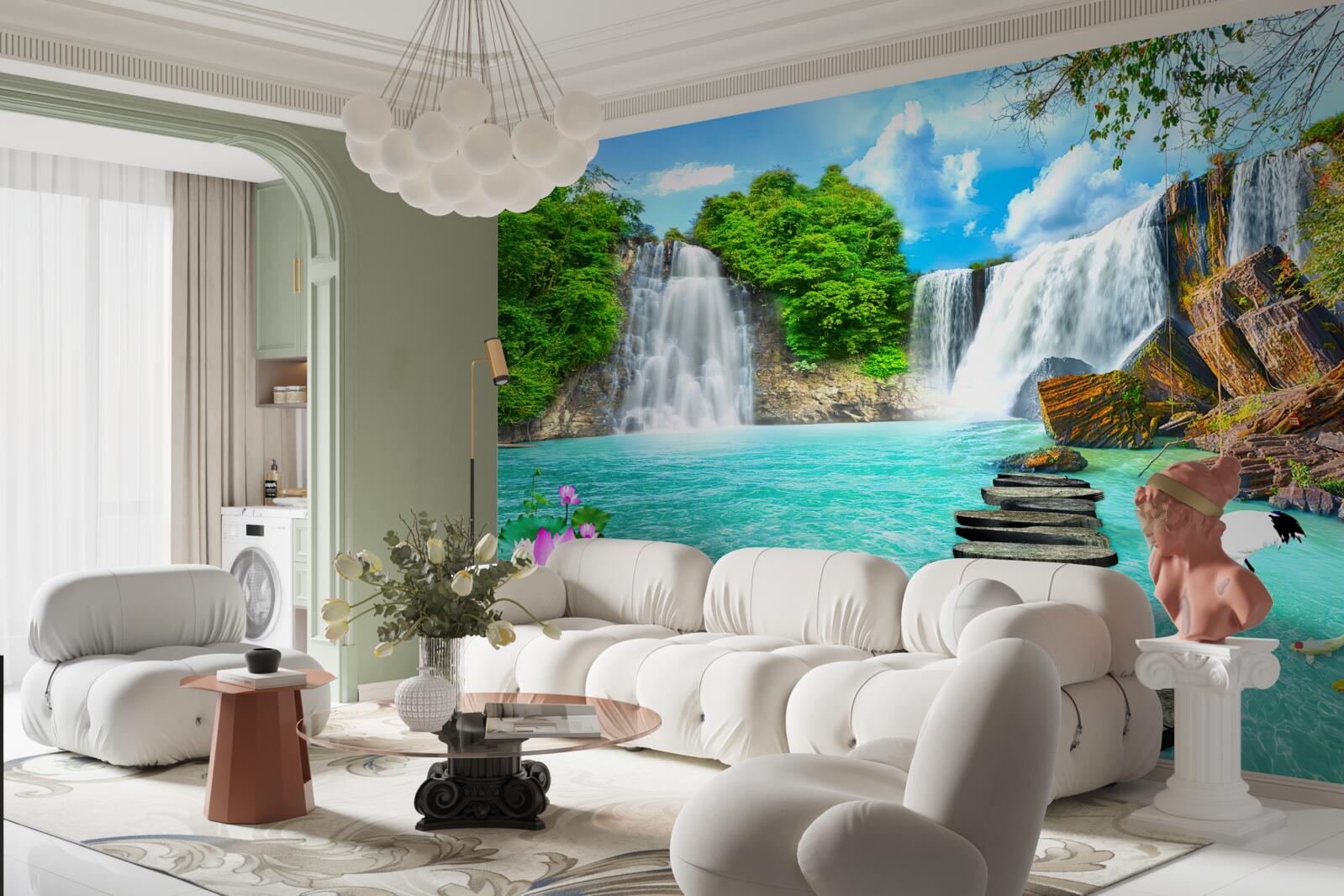 Photo wallpaper Vodopád