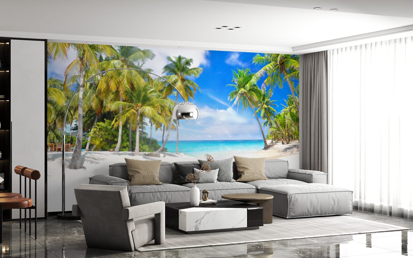 Fototapeta pobrežie oceánu s piesočnatým povrchom