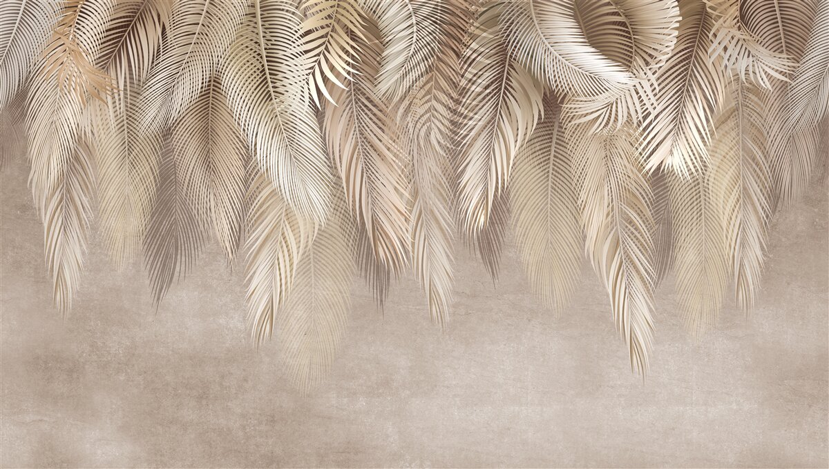 Fototapeta veľa zlatých páperových búnd