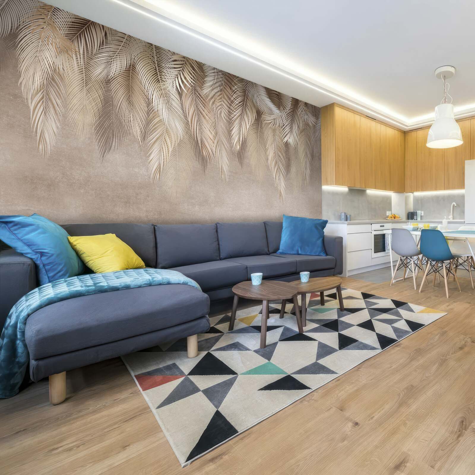 Fototapeta veľa zlatých páperových búnd