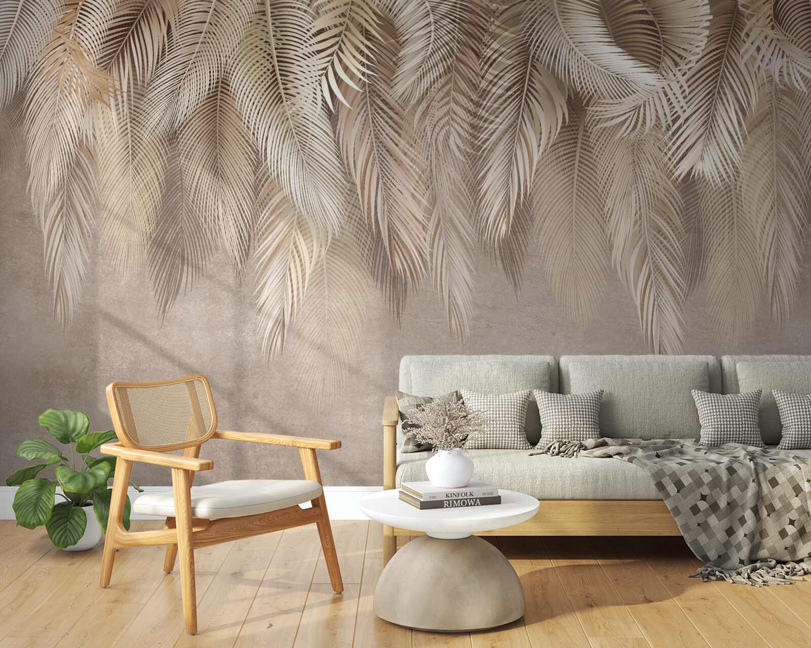 Fototapeta veľa zlatých páperových búnd