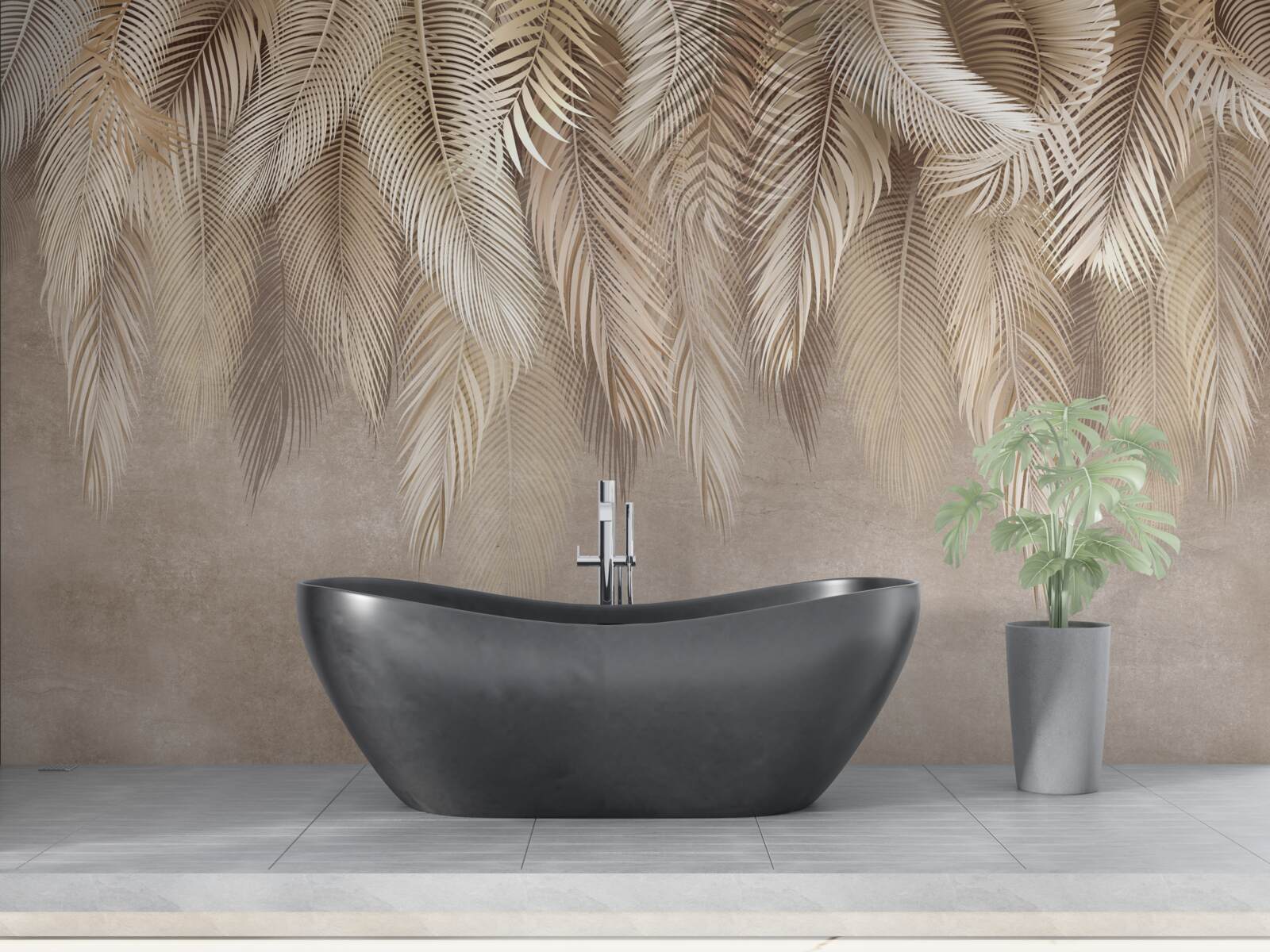 Fototapeta veľa zlatých páperových búnd