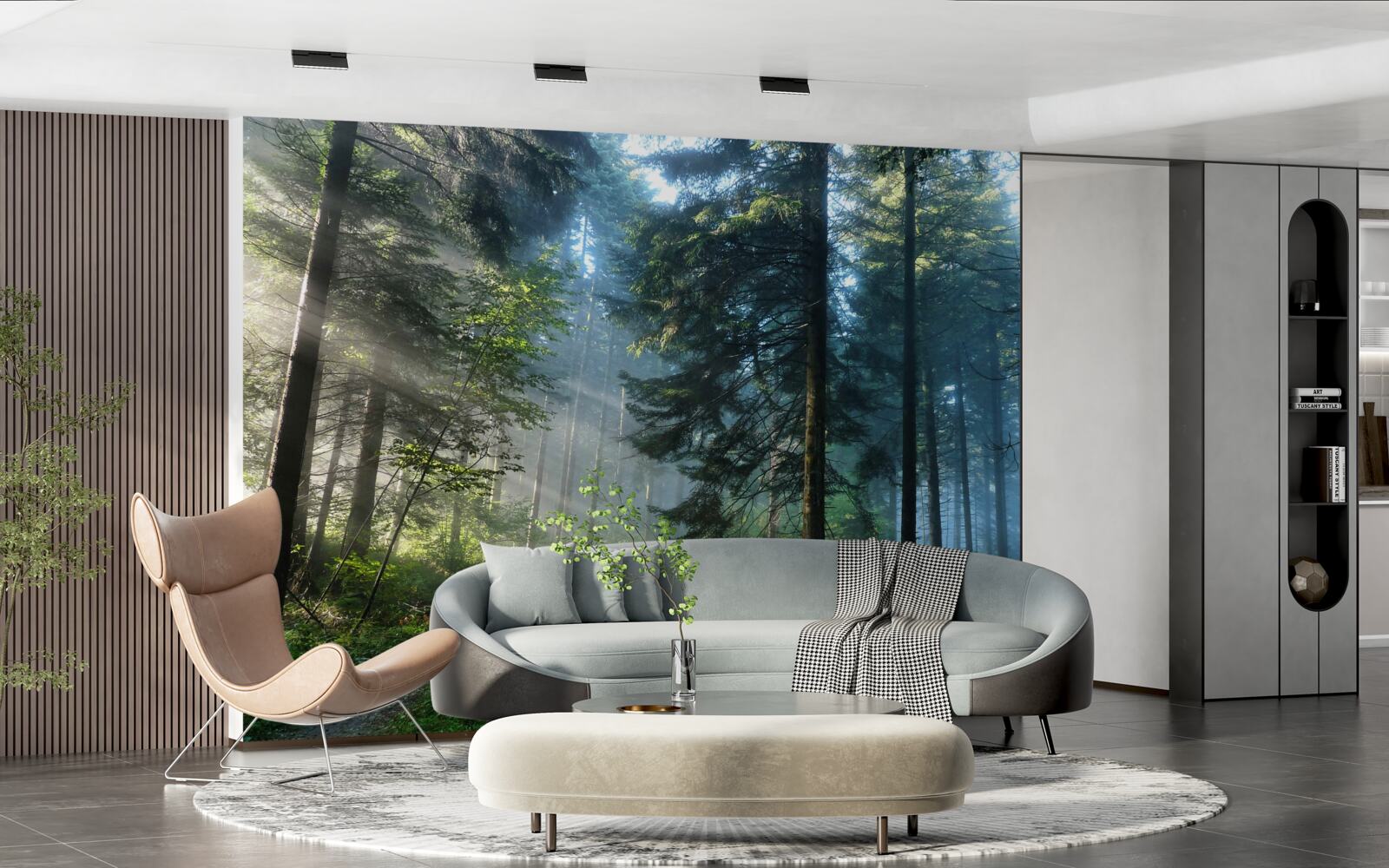 Fototapeta Cesta hmlistým lesom