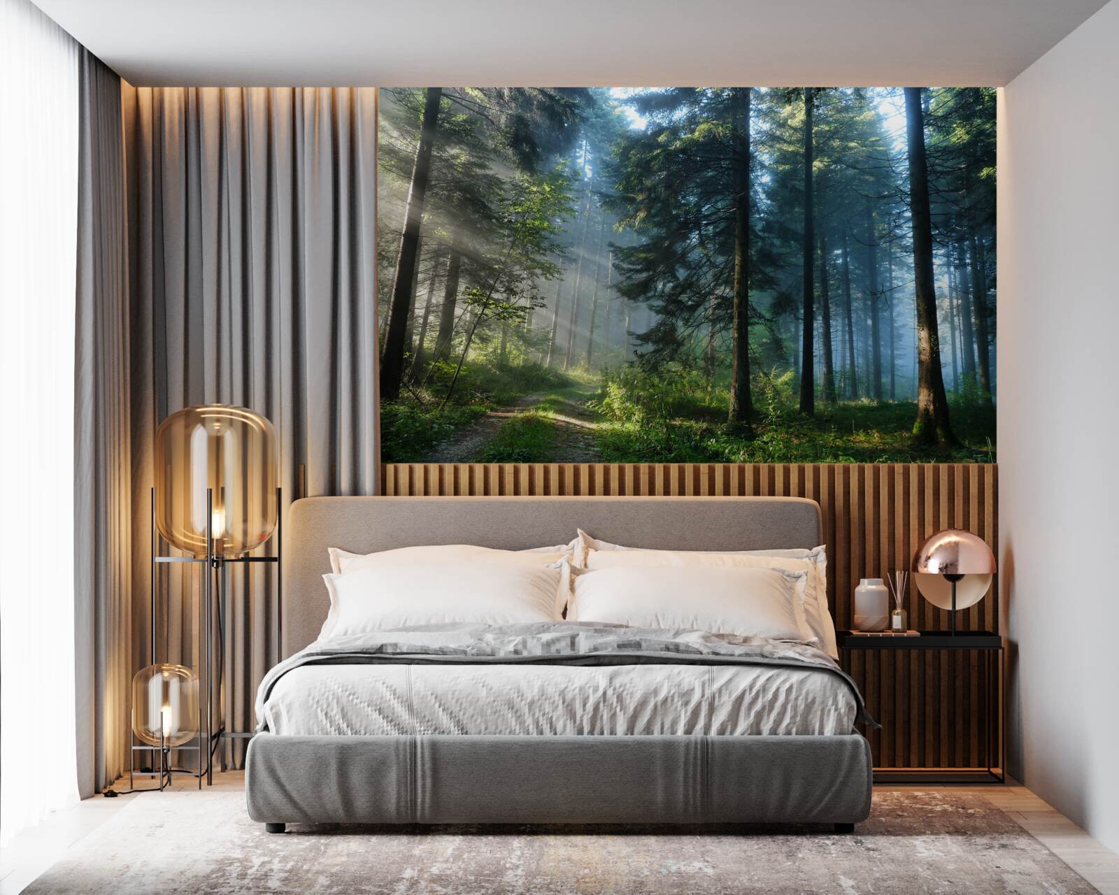 Fototapeta Cesta hmlistým lesom