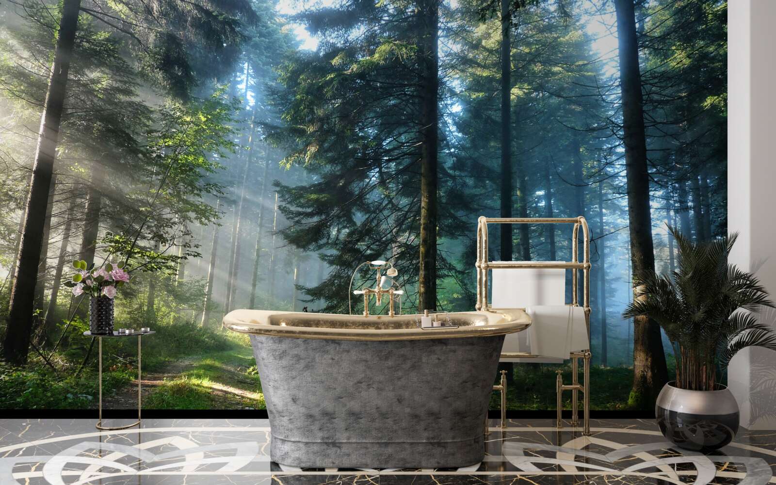 Fototapeta Cesta hmlistým lesom