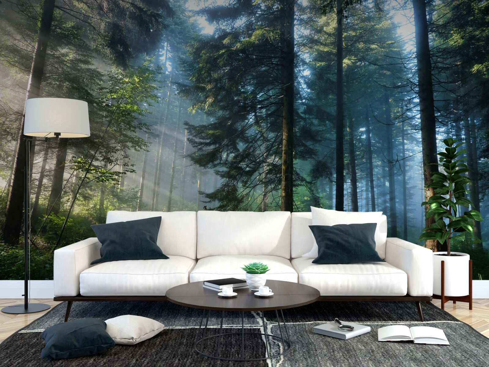 Fototapeta Cesta hmlistým lesom