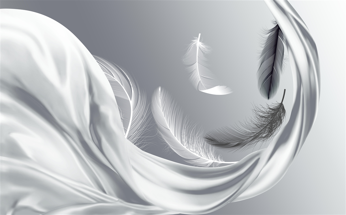 Fototapeta skrútené, lesklé biele perie