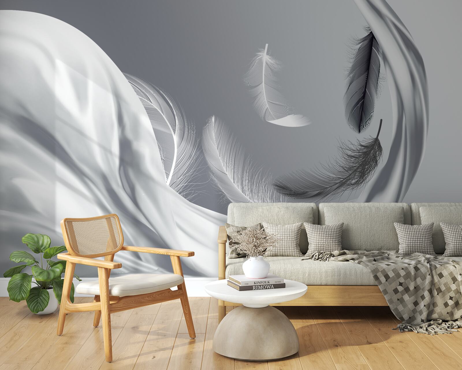 Fototapeta skrútené, lesklé biele perie