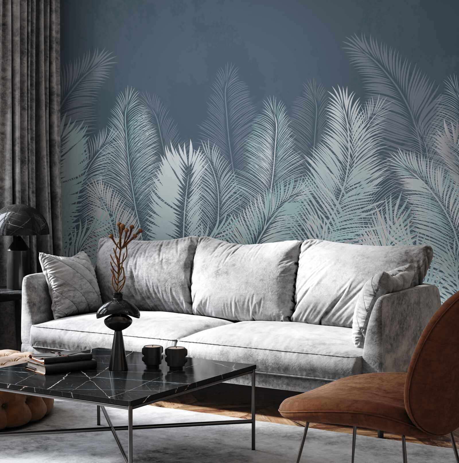 Fototapeta elegantné tyrkysové listy