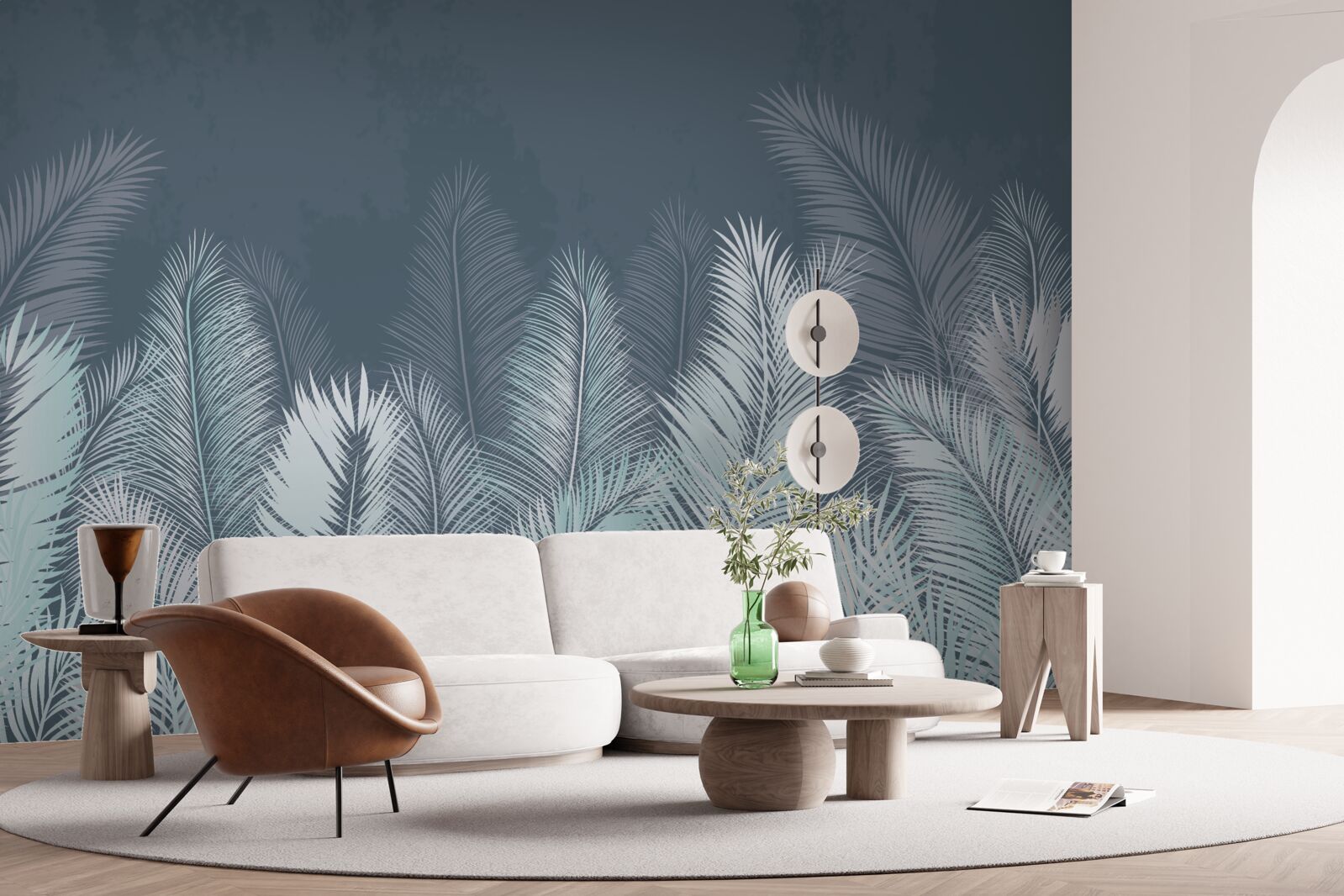 Fototapeta elegantné tyrkysové listy