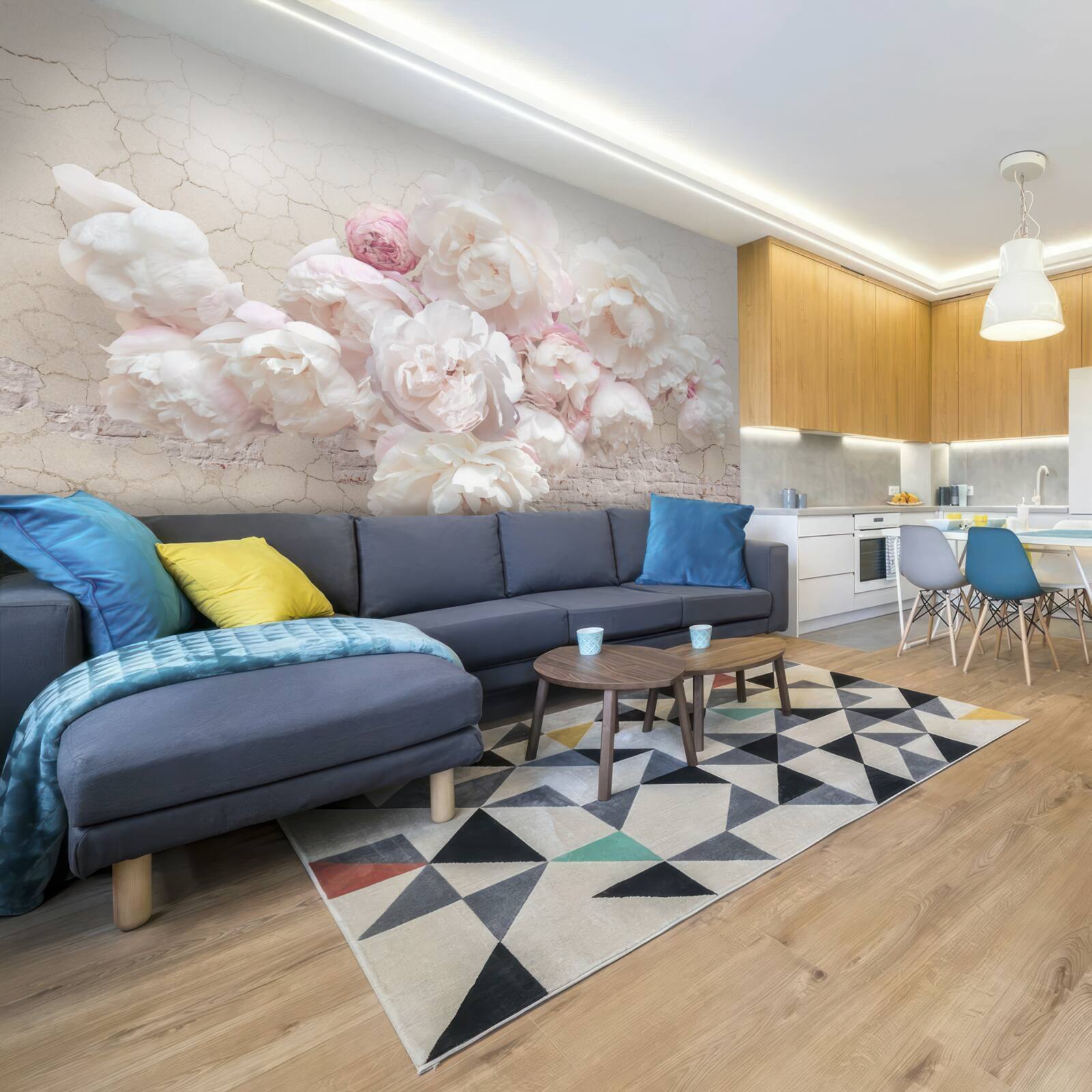 Fototapeta mäkké pivonky v bielej a ružovej farbe