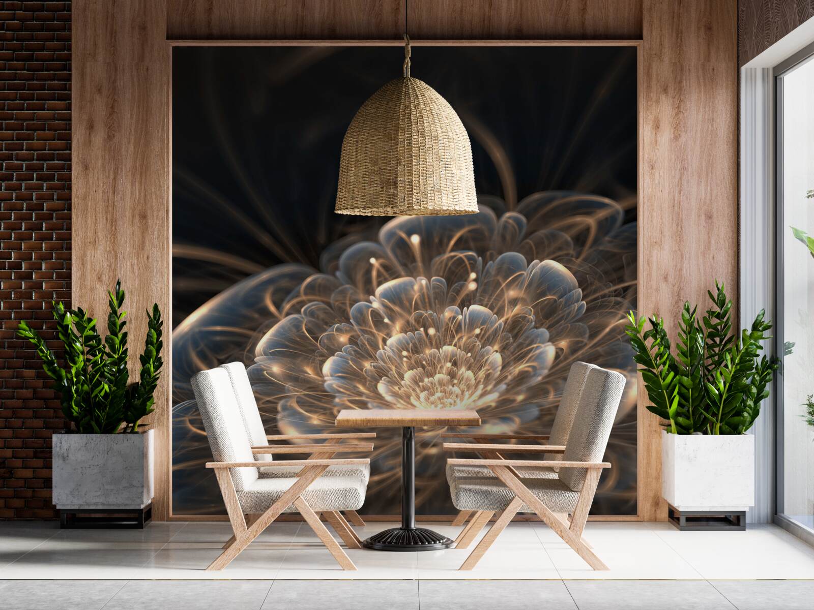 Fototapeta veľký kvet svetla