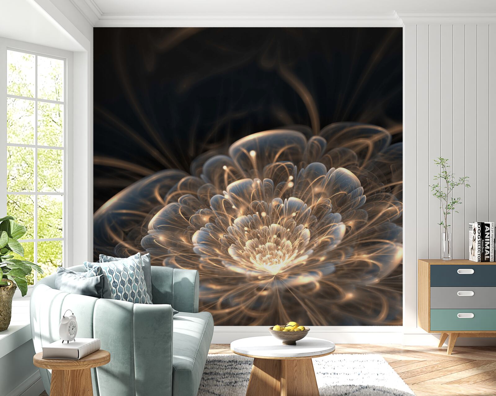 Fototapeta veľký kvet svetla