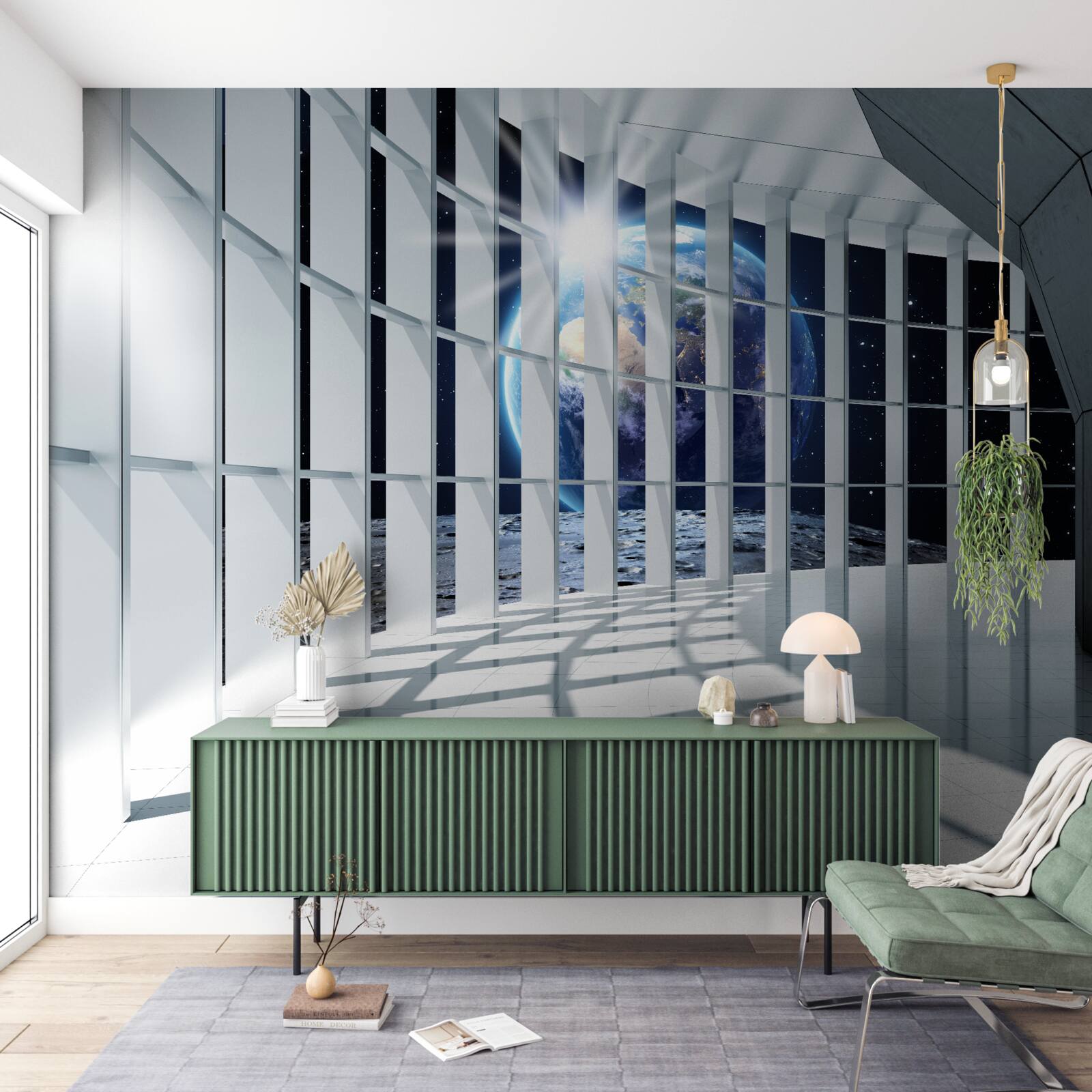 Fototapeta Svetlo z planéty preniká cez priechod budovy