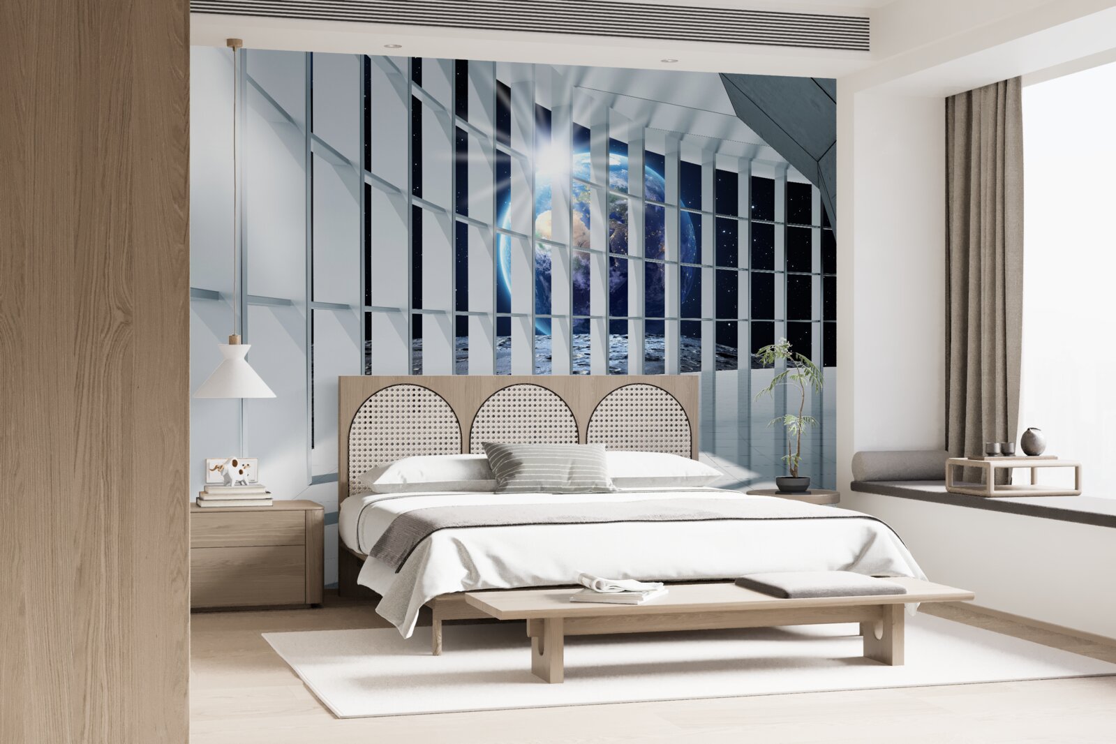 Fototapeta Svetlo z planéty preniká cez priechod budovy