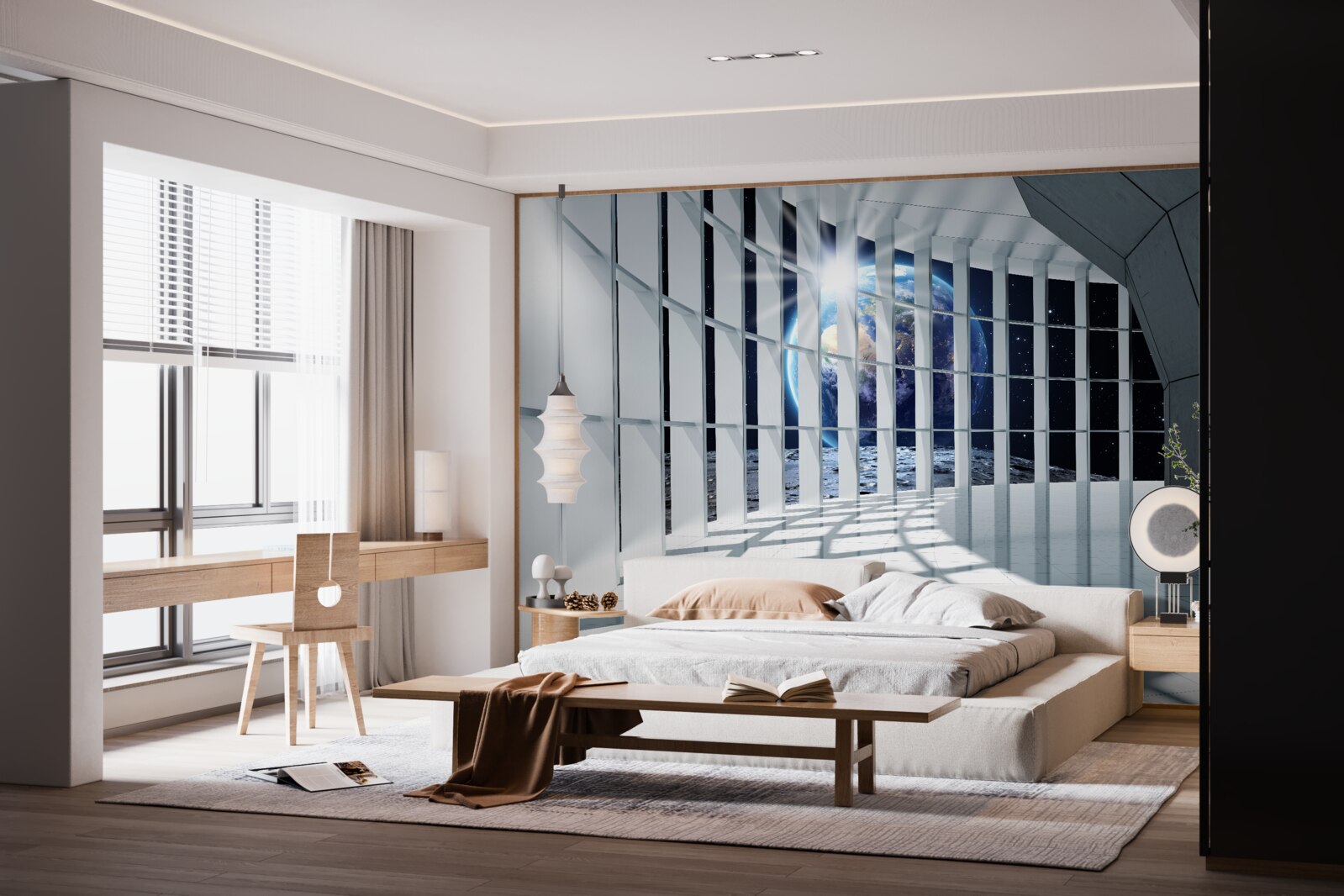 Fototapeta Svetlo z planéty preniká cez priechod budovy