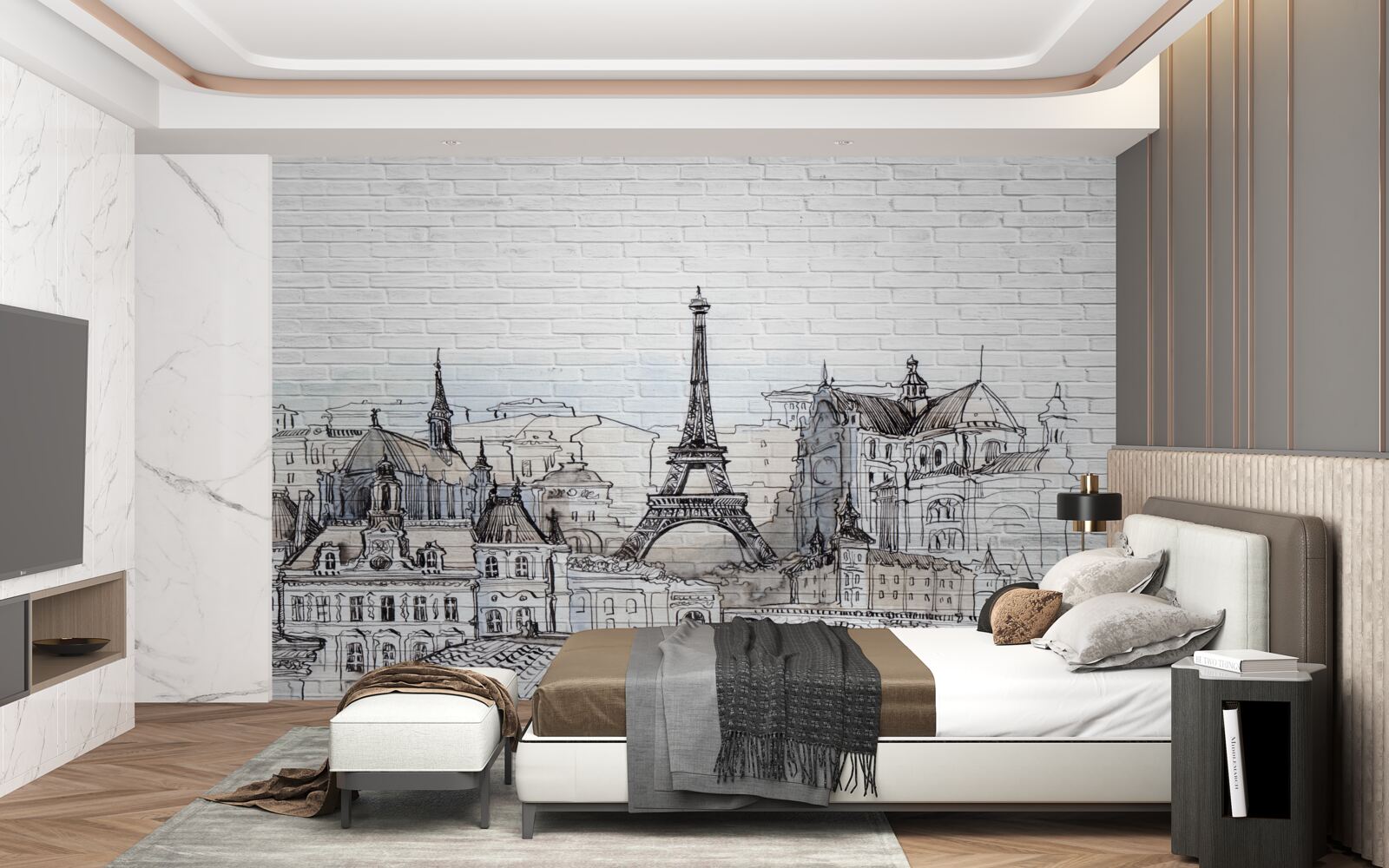 Fototapeta Na fotografii sú pamiatky Paríža