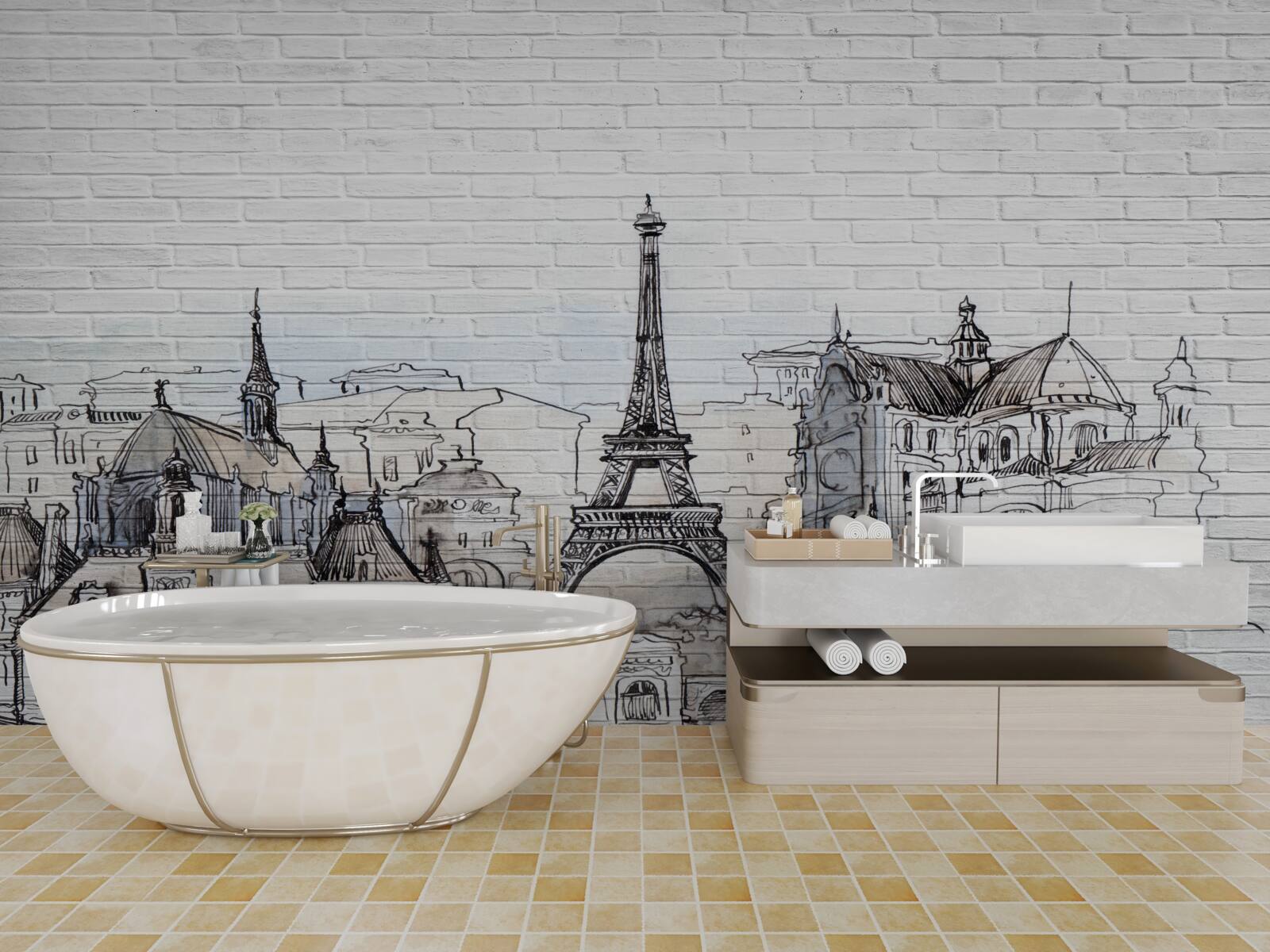 Fototapeta Na fotografii sú pamiatky Paríža