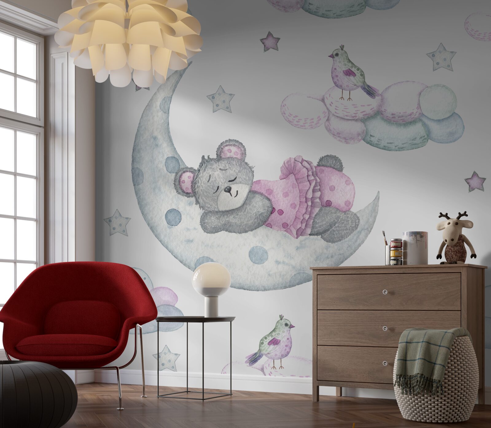 Fototapeta Na satelite Zeme drieme medveď