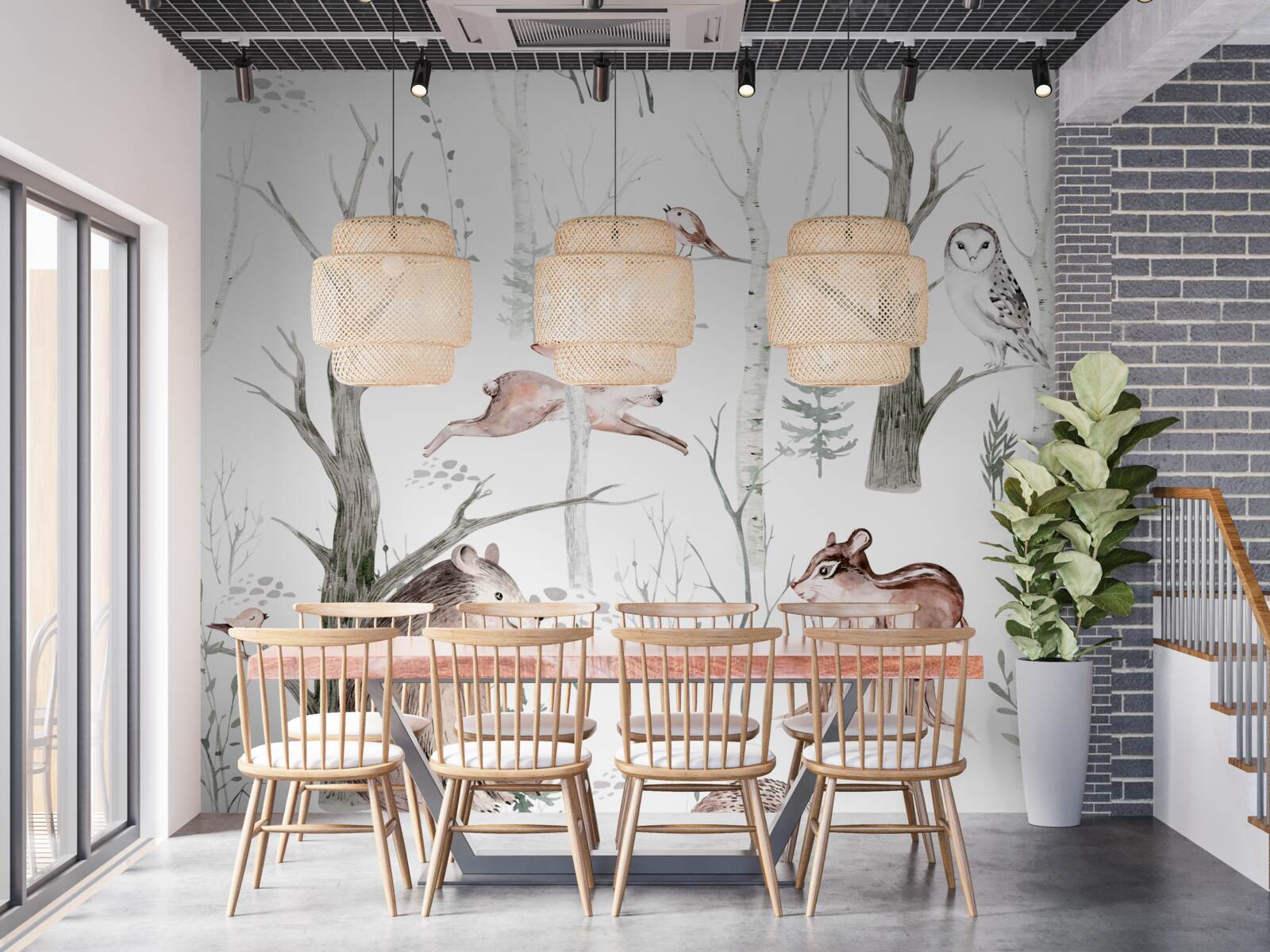 Fototapeta zvierací les