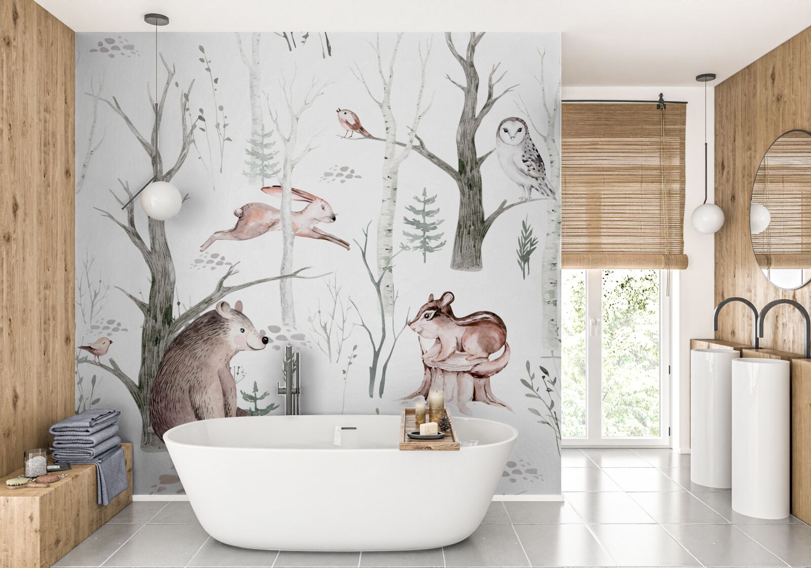 Fototapeta zvierací les