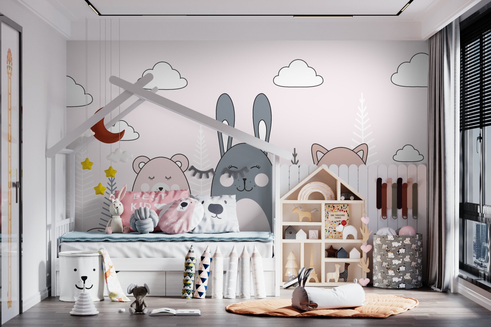 Fototapeta zvieratá sa usmievajú so zavretými očami