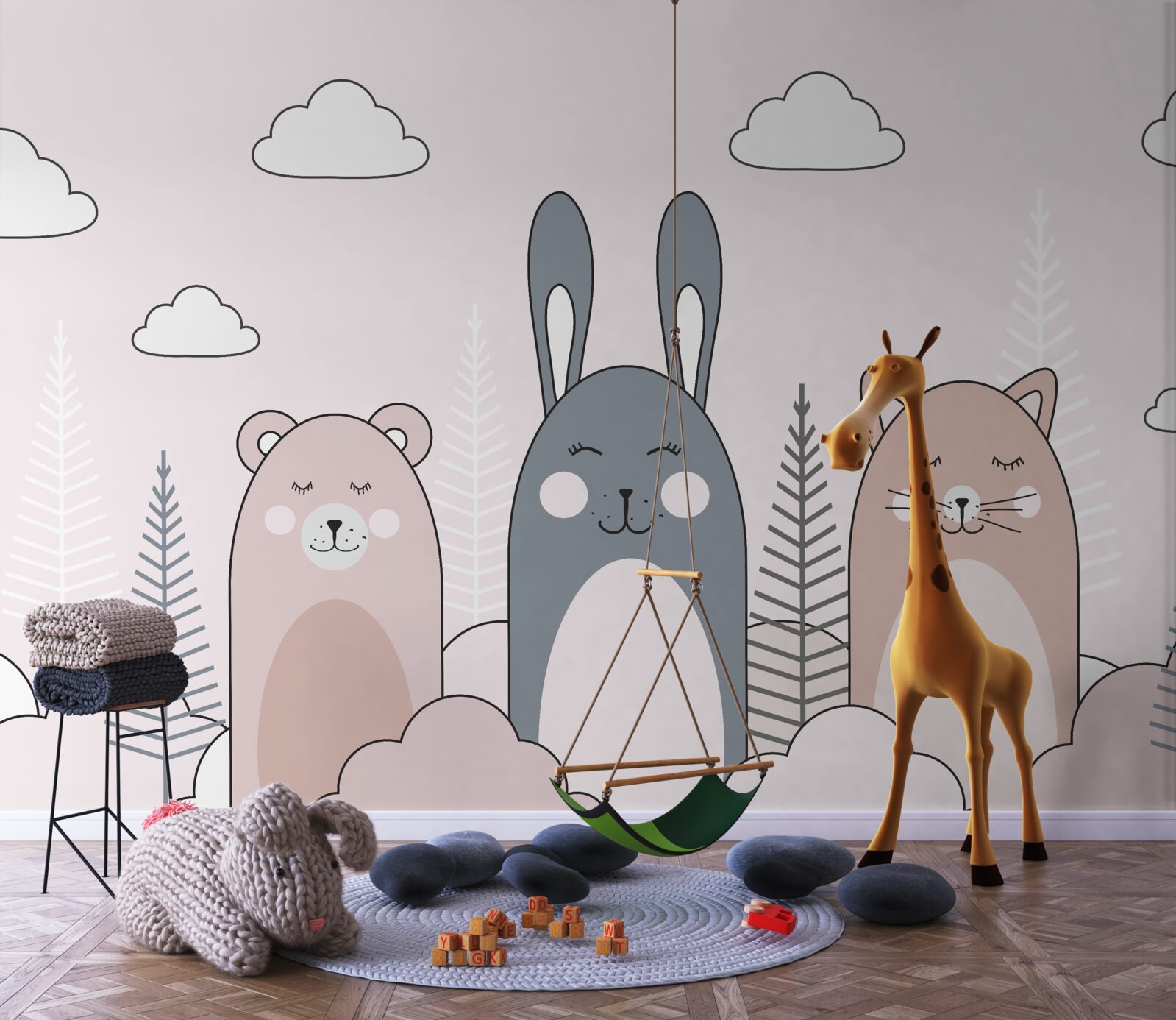 Fototapeta zvieratá sa usmievajú so zavretými očami