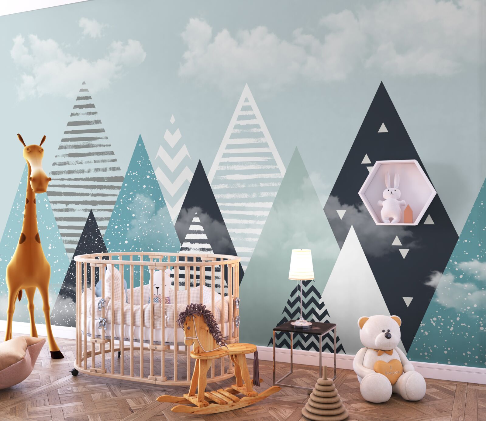 Fototapeta obrysové obrázky hôr s rôznymi mierkami a odtieňmi