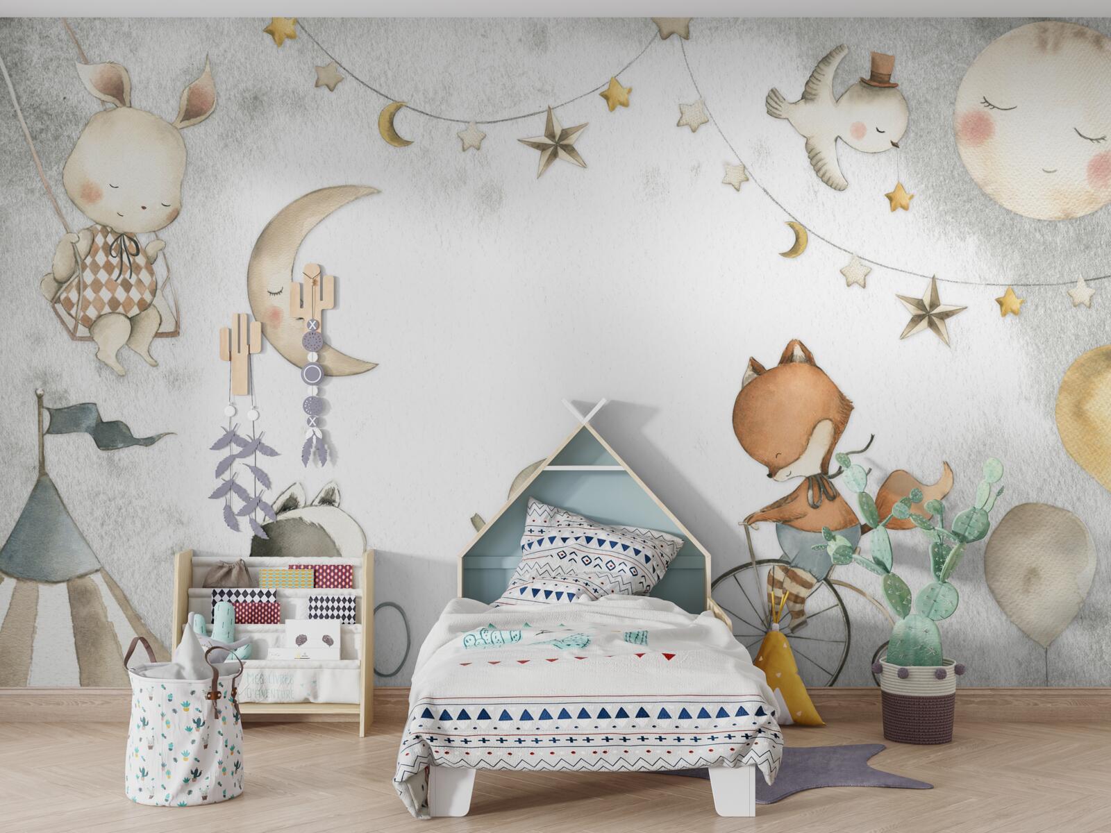 Fototapeta stvorenia sa bavia a trávia čas hraním hier