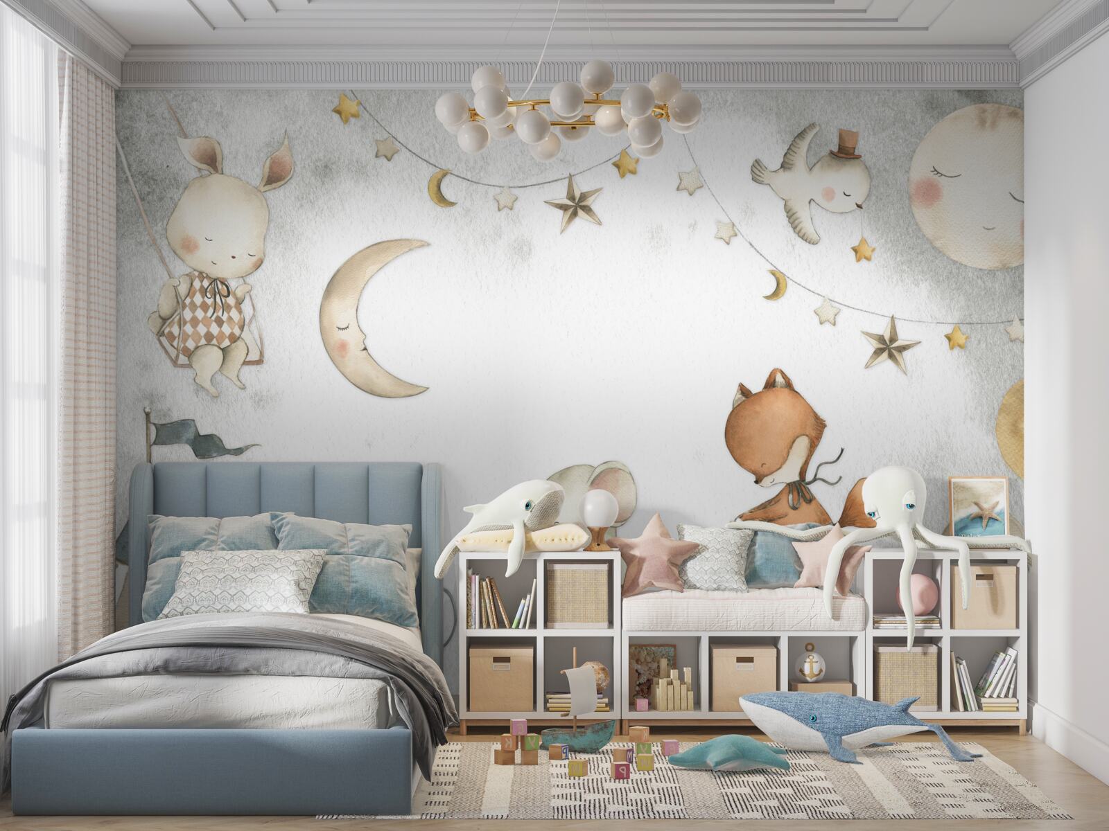 Fototapeta stvorenia sa bavia a trávia čas hraním hier