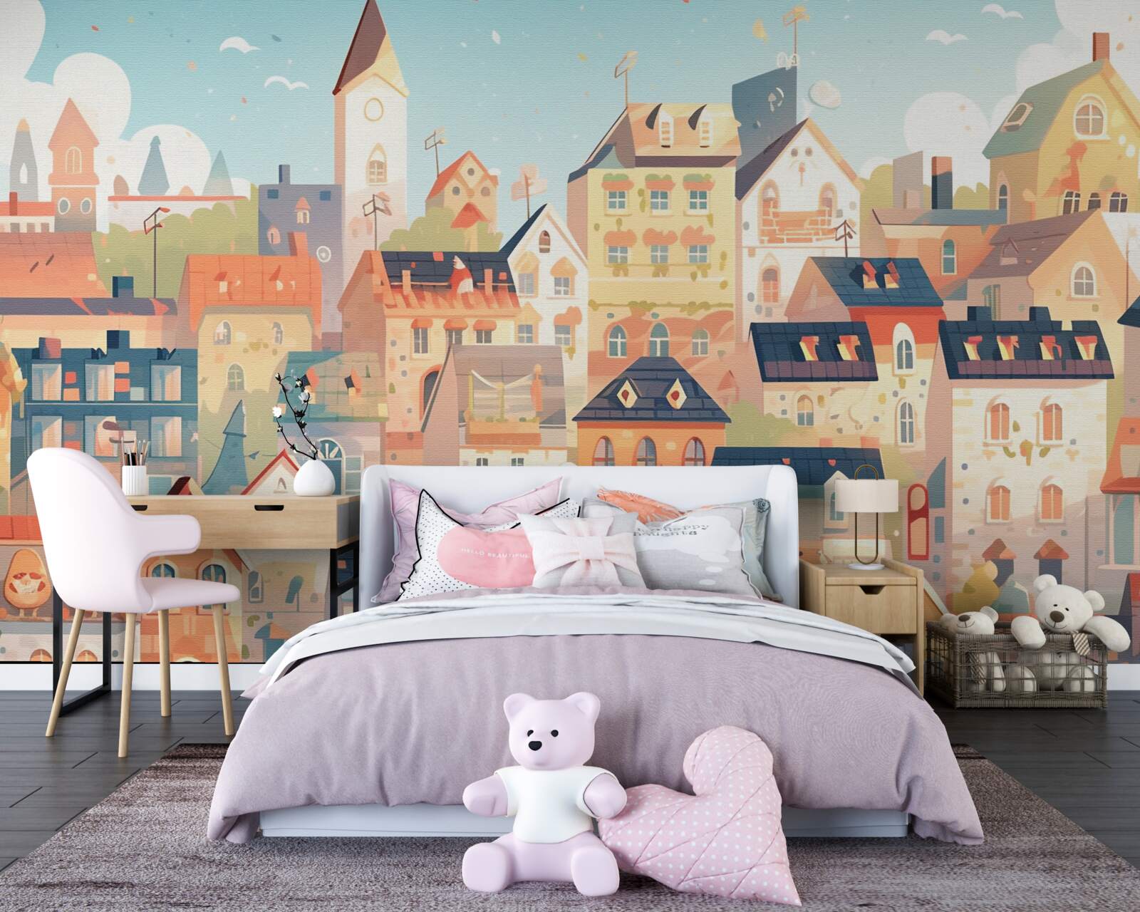 Fototapeta strechy mestských domov