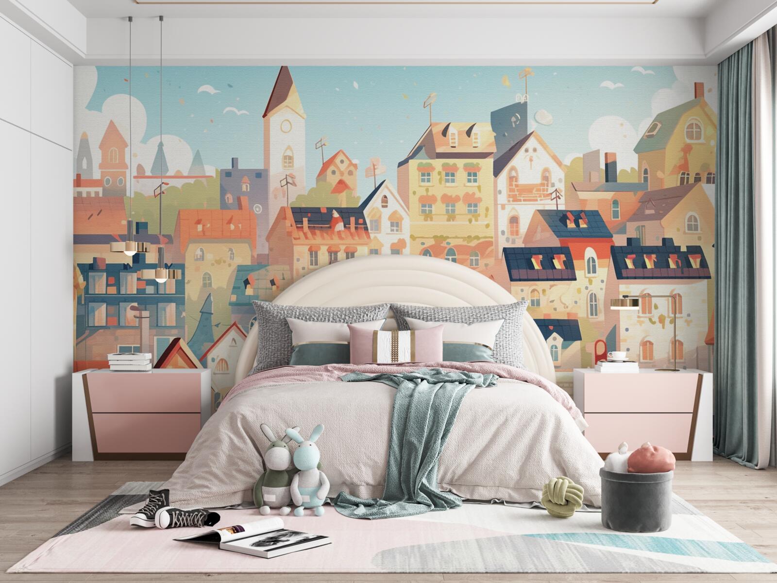 Fototapeta strechy mestských domov