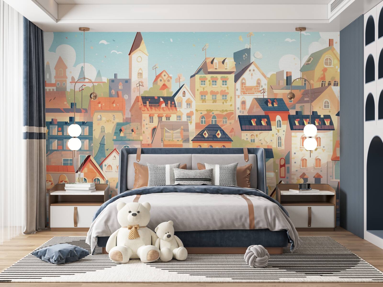 Fototapeta strechy mestských domov