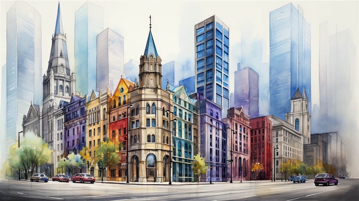 Fototapeta ulica je nakreslená neskutočne krásne